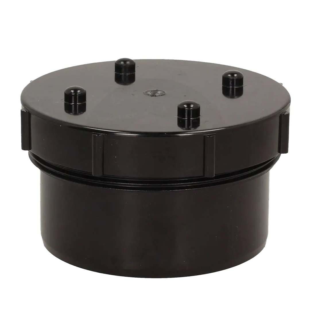 Davant 110mm Screwed Access Cap Solvent Weld Black SSB0017