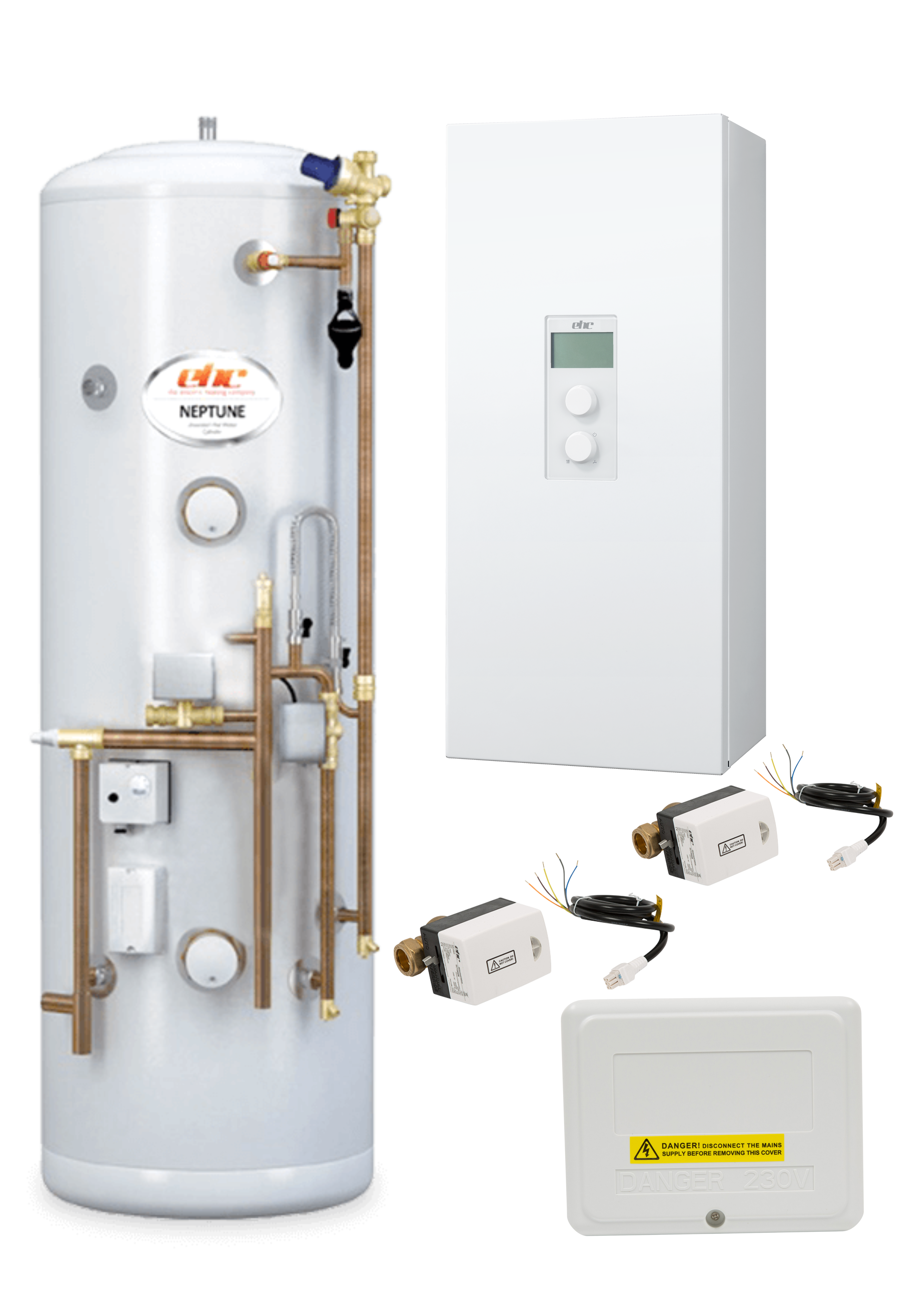 EHC Comet PV 14.4kW with 250L Electric Boiler Indirect Pre-Plumbed Cylinder EHCEPV14.4/250PPC