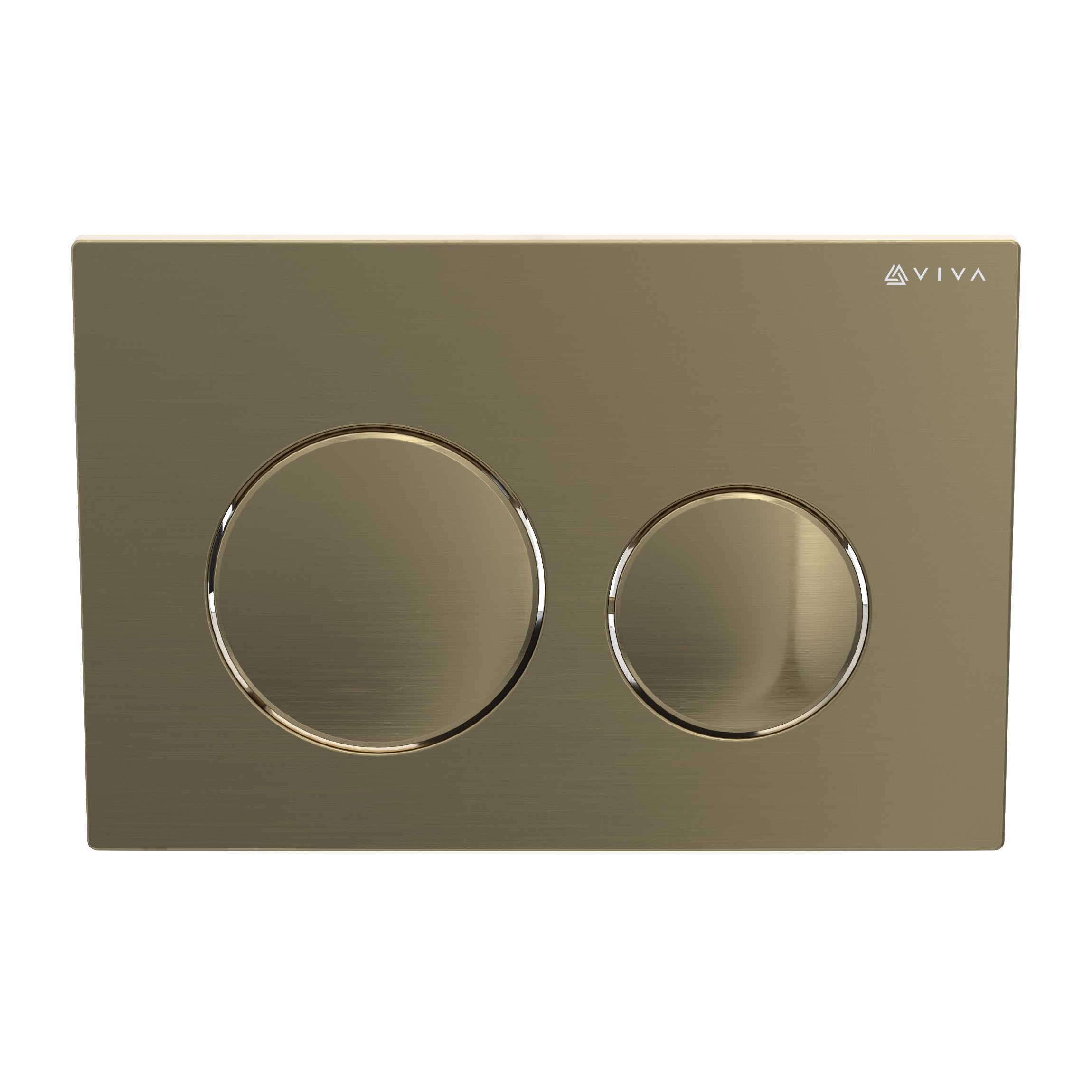 Viva Skylo Ultra14 Brushed Brass Dual Flush Plate