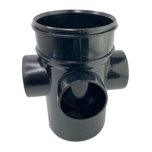 Davant 110mm x 63mm SS Boss Pipe Connector Solvent Weld Black SSB0021